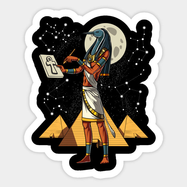 Egyptian God Thoth Sticker by underheaven